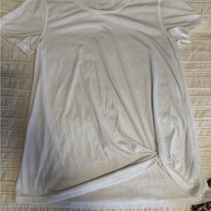 Old Navy White Short Sleeve Knotted Tee